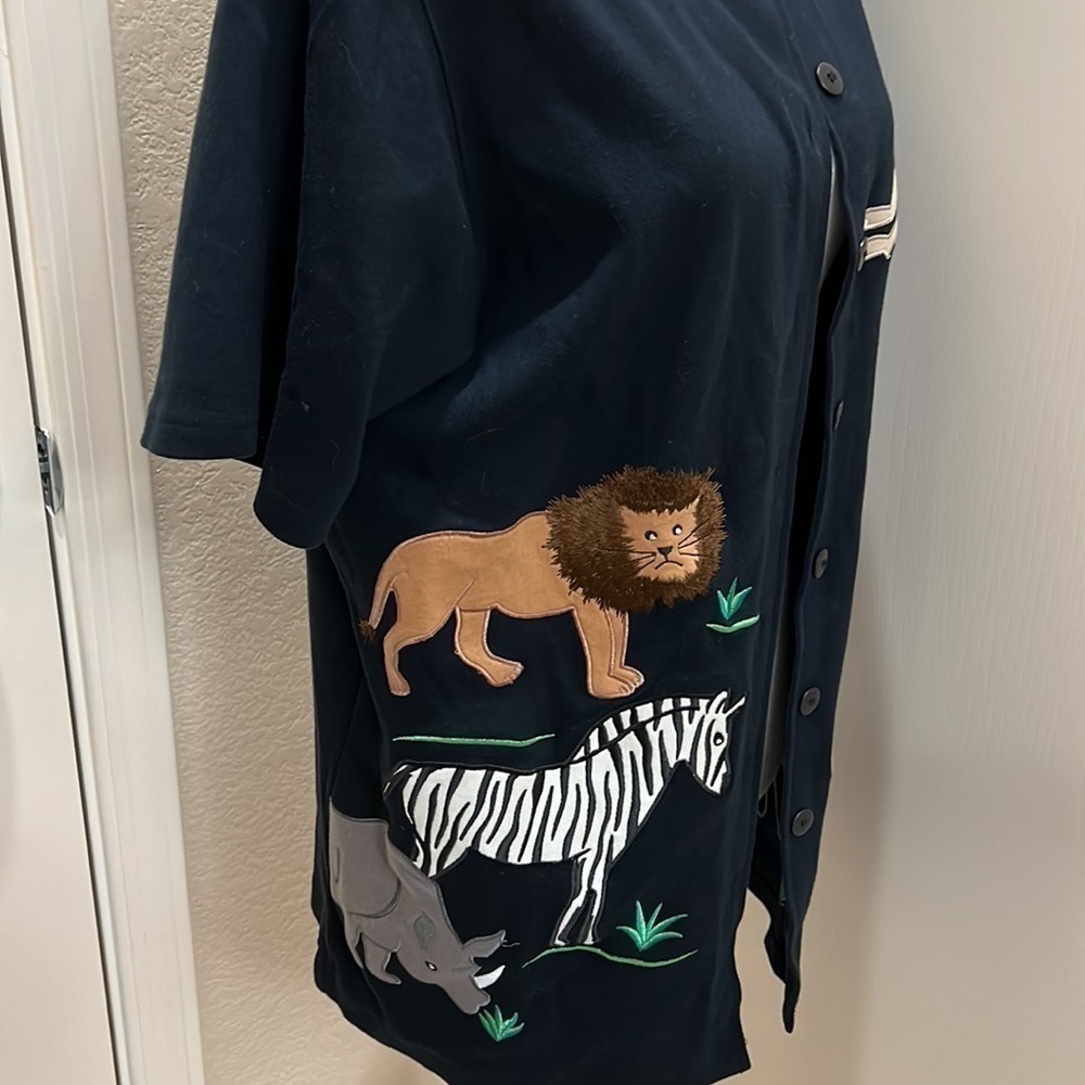 Bechamel embroidered animal button top - Picture 3 of 7